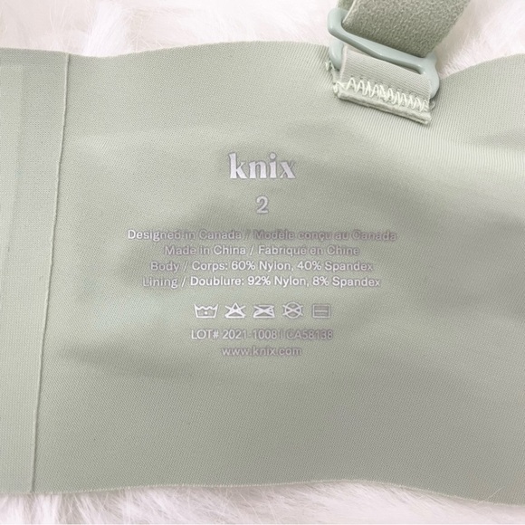 KNIX Padded V-Neck Bra - Thin Strap Size 2 in Eucalyptus - Picture 5 of 7